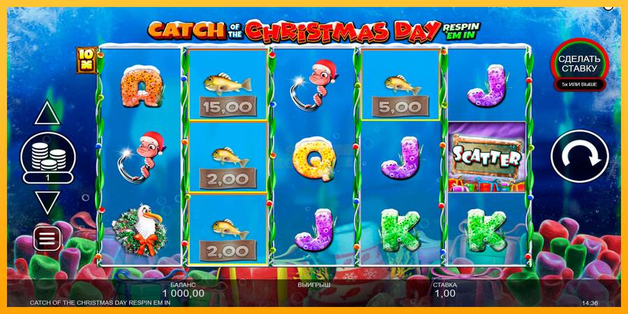 Catch of the Christmas Day Respin Em In máquina de juego por dinero, imagen 1