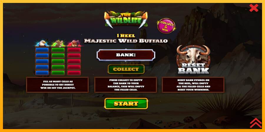 1 Reel Majestic Wild Buffalo máquina de juego por dinero, imagen 1