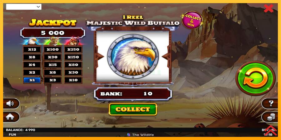 1 Reel Majestic Wild Buffalo máquina de juego por dinero, imagen 3