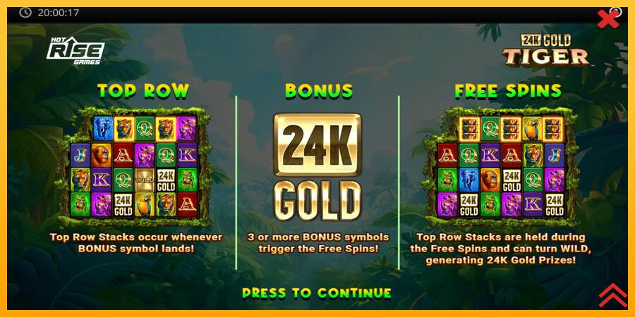 24K Gold Tiger máquina de juego por dinero, imagen 1