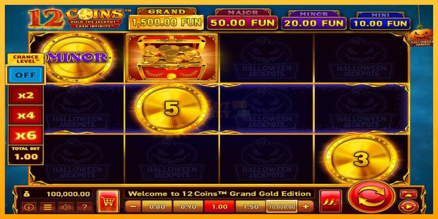 12 Coins Grand Gold Edition Halloween Jackpots máquina de juego por dinero, imagen 1