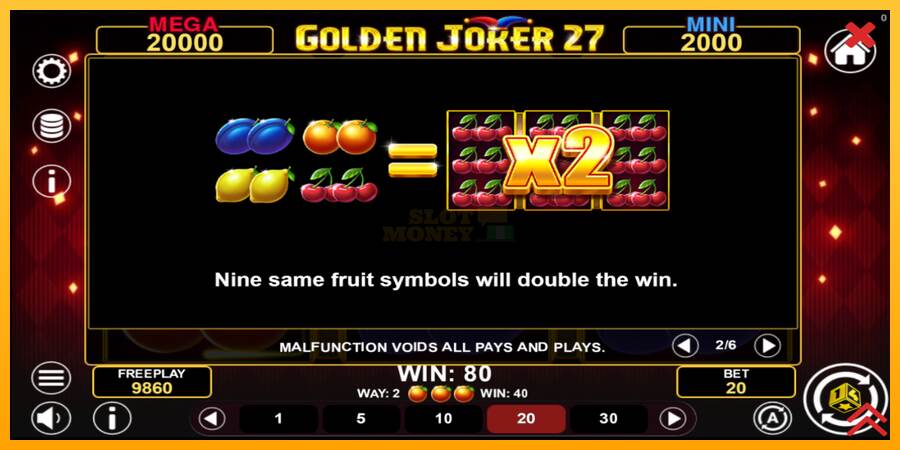 Golden Joker 27 Hold & Win máquina de juego por dinero, imagen 6