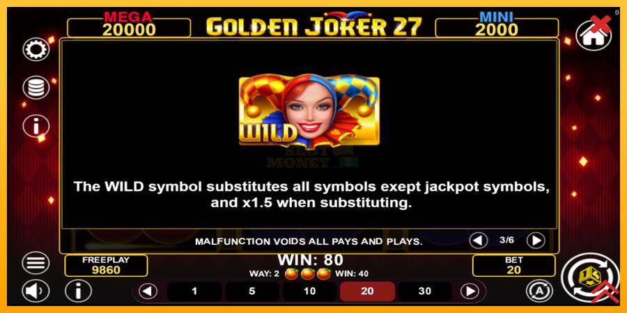 Golden Joker 27 Hold & Win máquina de juego por dinero, imagen 7