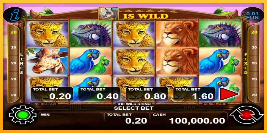 The Wild Rhino máquina de juego por dinero, imagen 1