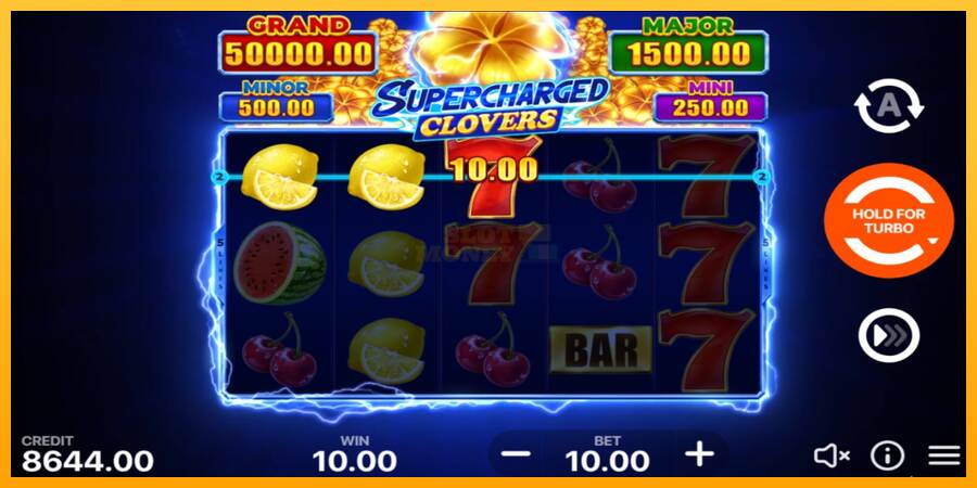 Supercharged Clovers: Hold and Win máquina de juego por dinero, imagen 3