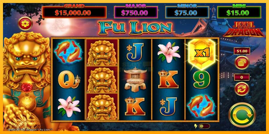 Jewel of the Dragon Fu Lion máquina de juego por dinero, imagen 1