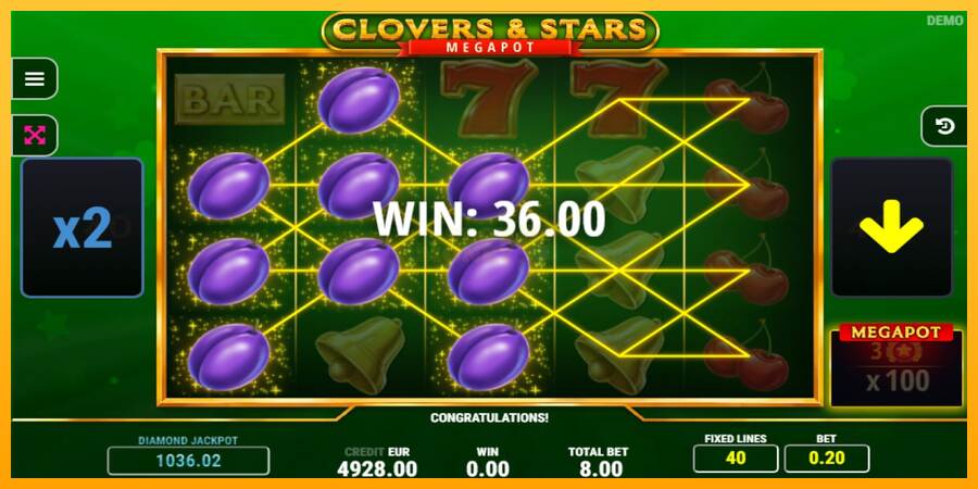 Clovers & Stars máquina de juego por dinero, imagen 3