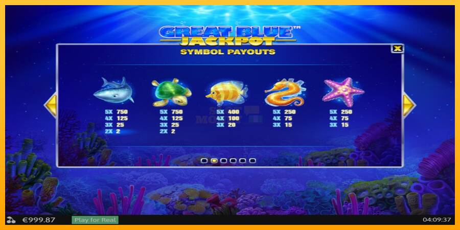 Great Blue Jackpot máquina de juego por dinero, imagen 5